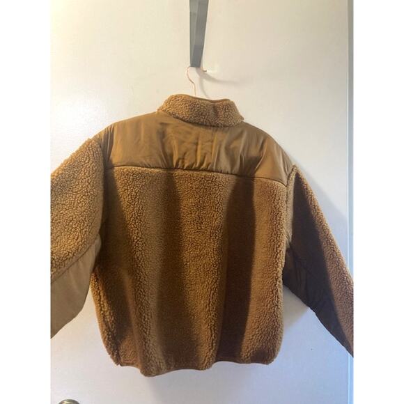 Brown Faux Shearling Pullover - MADEWELL - S - Picture 3 of 9